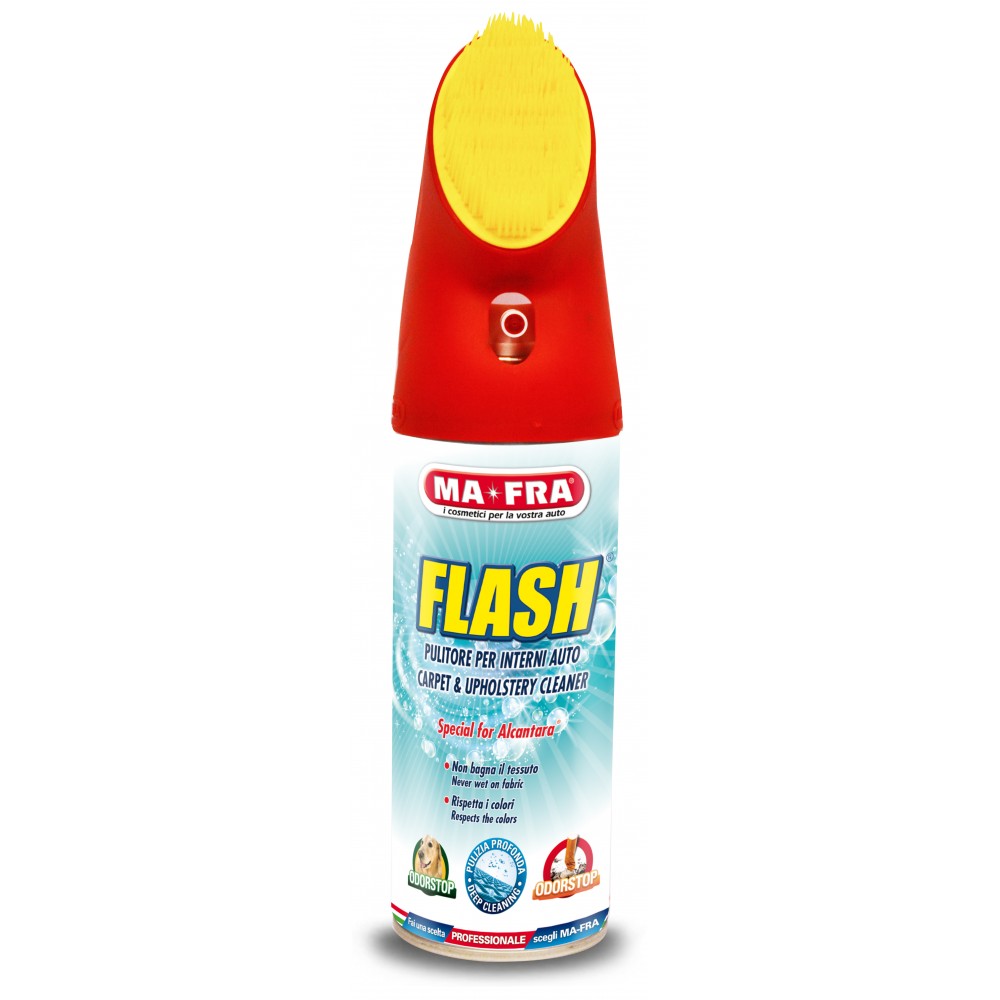 FLASH TESSUTI SCHIUMA A SECCO CON SPAZZOLA 400ML