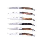 COLTELLO (2) FOLDABLE KNIVES WOOD HANDLE DL1