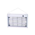 MOSCA KILLER ALLUMINIO 20W 220V 39X6X26CM CAVO 1MT PRESA A 2 POLI - 2 TUBI UV DA 10W